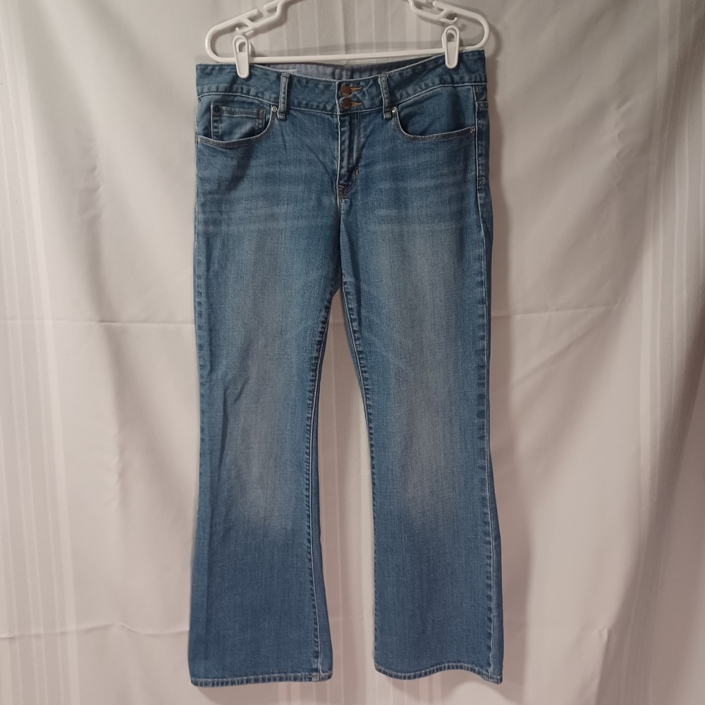 Gap Jeans Womens 31/12 Blue Perfect Boot Light Wash Mid Rise Denim Stretch 34x29